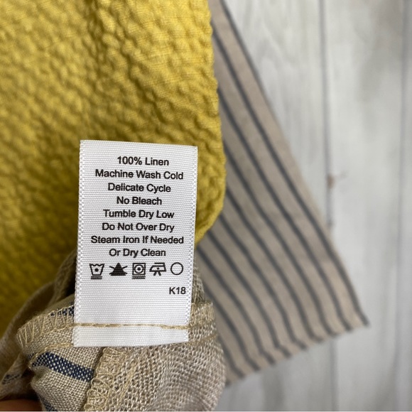 Khangura Linen Colorblock Patchwork Linen Top Lagenlook size XS Extra Small - Picture 10 of 10